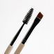 Brow&Line Duo професійний двосторонній пензлик зі щіточкою для брів та підводки очей #17 GB00017 фото 1